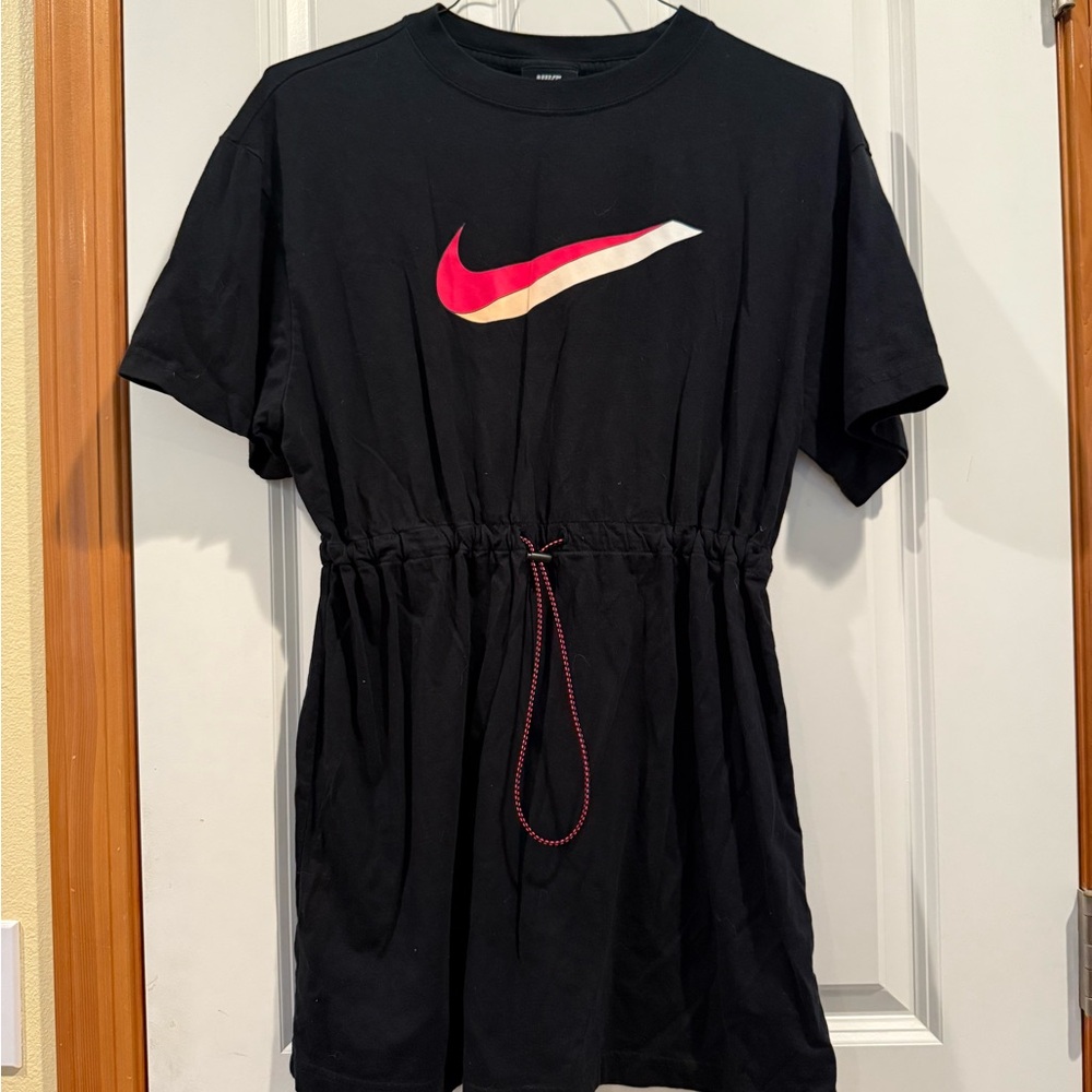 Nike Black Dress with White and Pink Logo